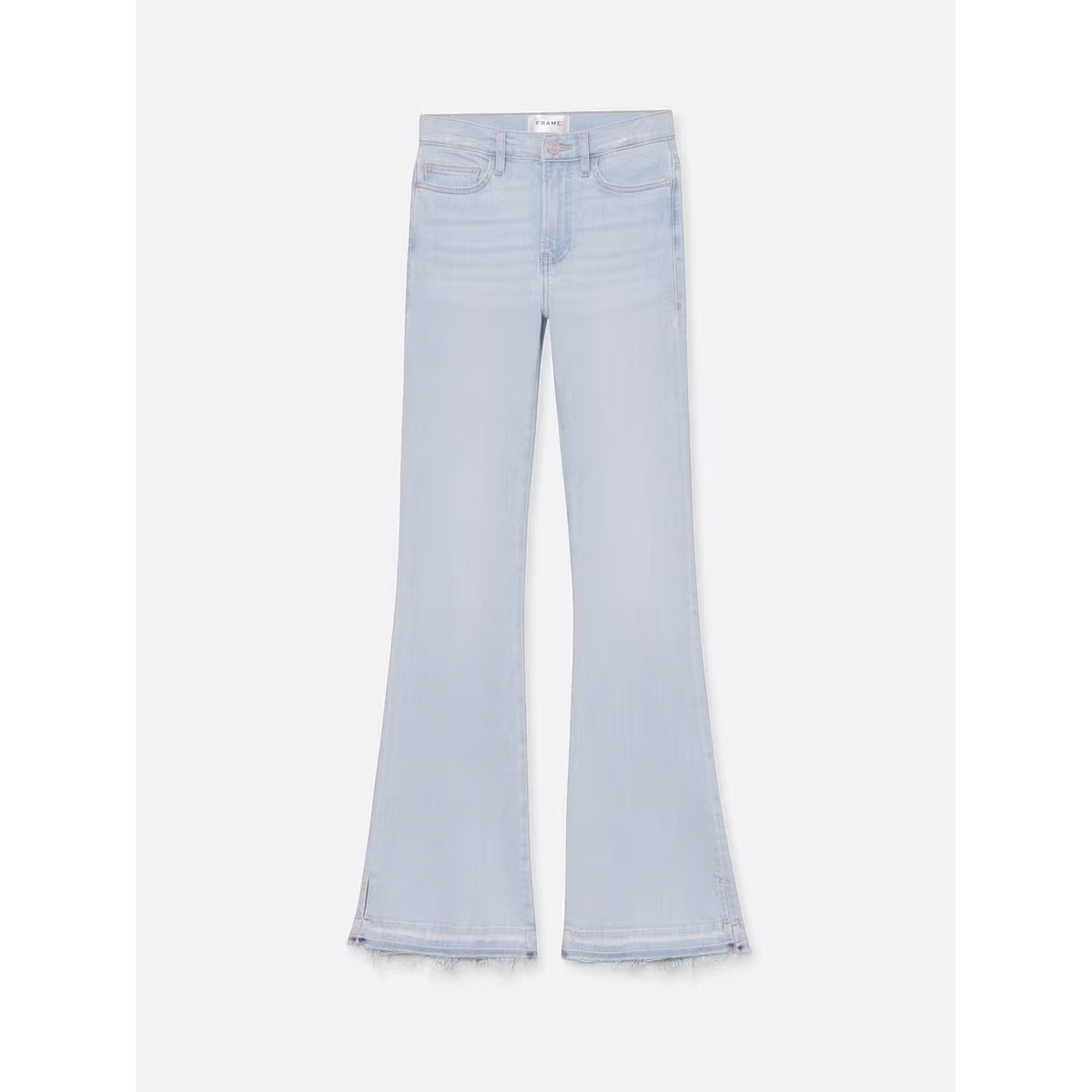 Le Easy Flare Released Fray Side Slit