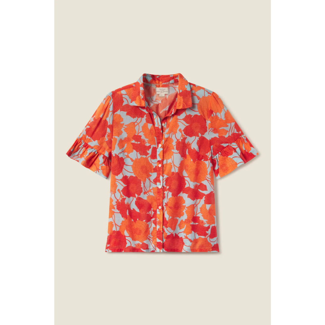 Lena Blouse - Shoreline Poppy