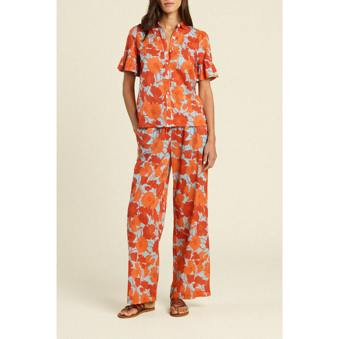 Lena Blouse - Shoreline Poppy