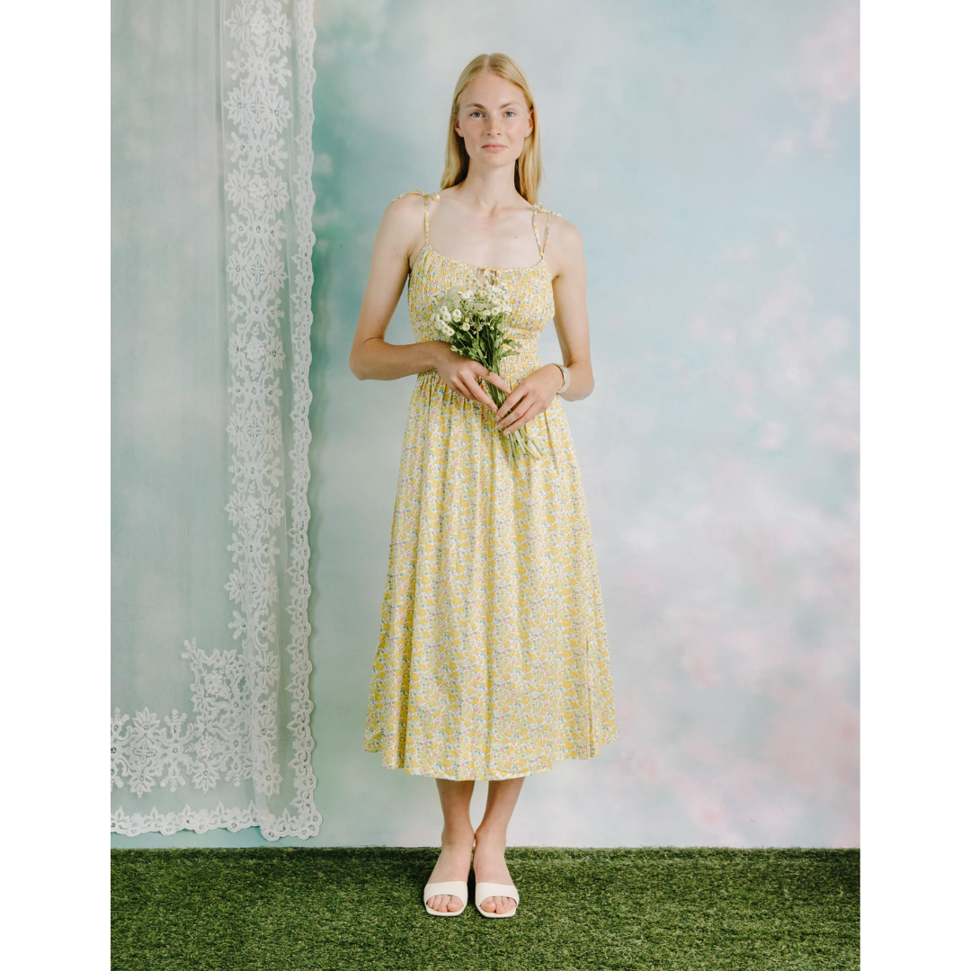 Margaux Dress - Mrs. Stoneley Yellow