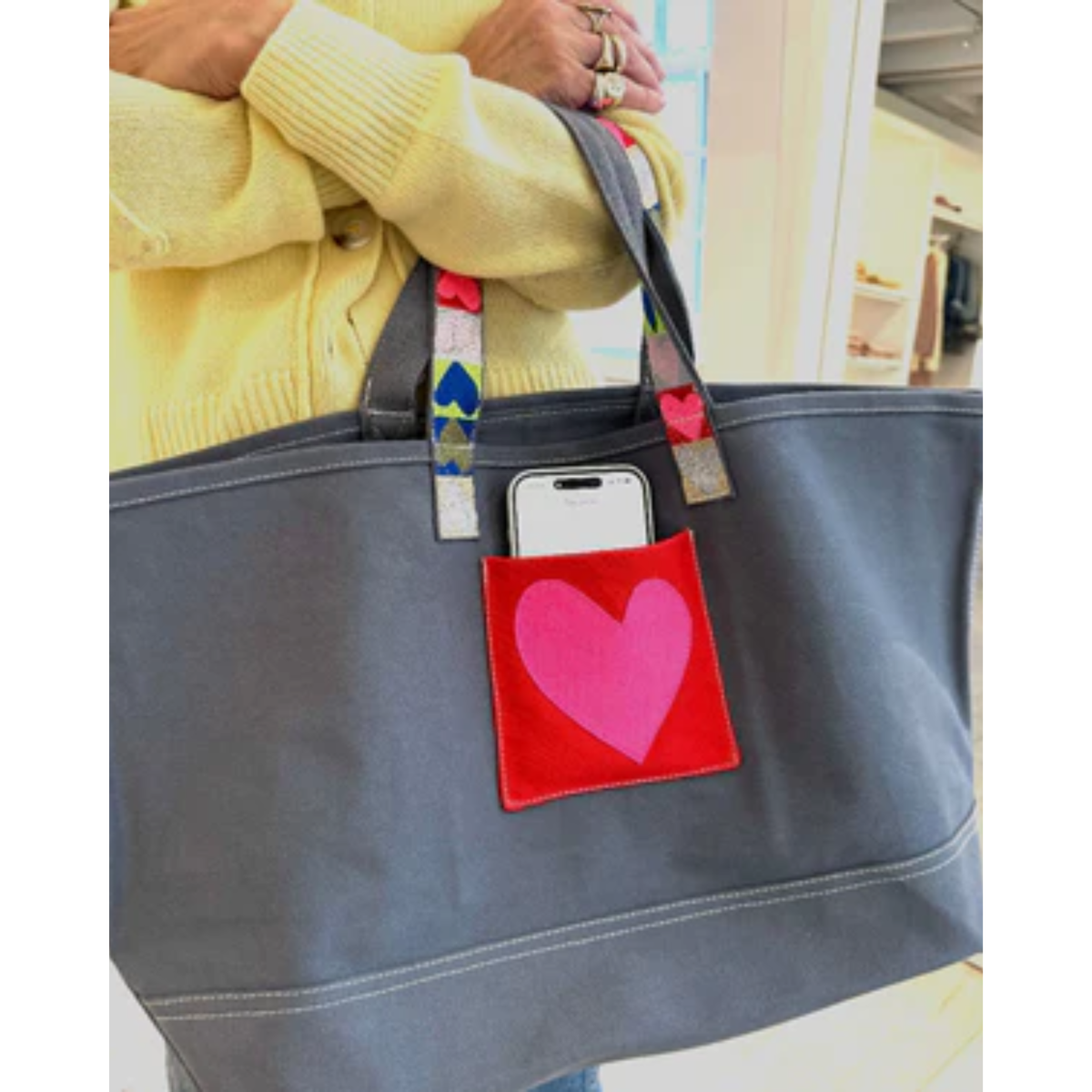 Love All Over Tote - French Blue