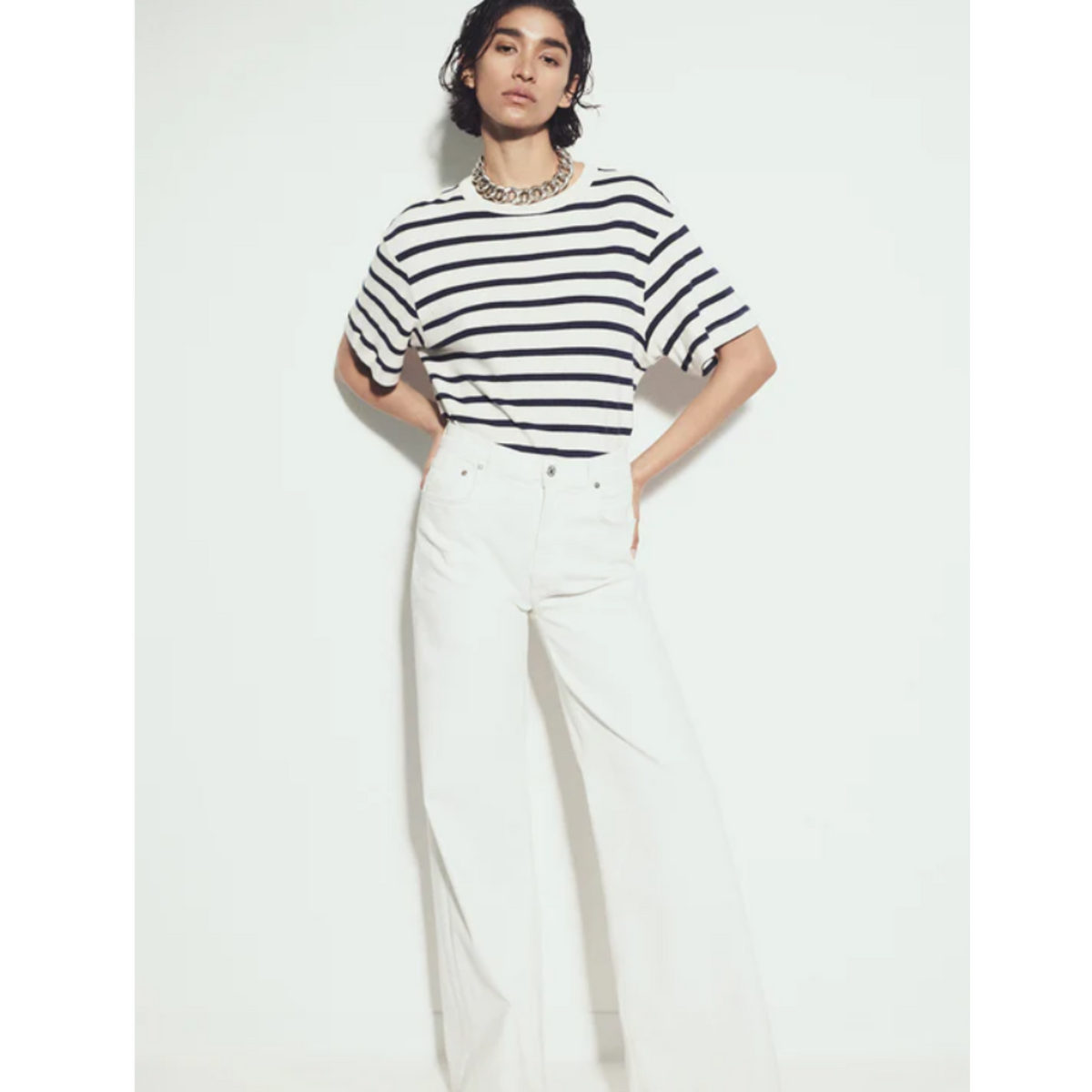 Lyra Long Wide Leg - Soft White