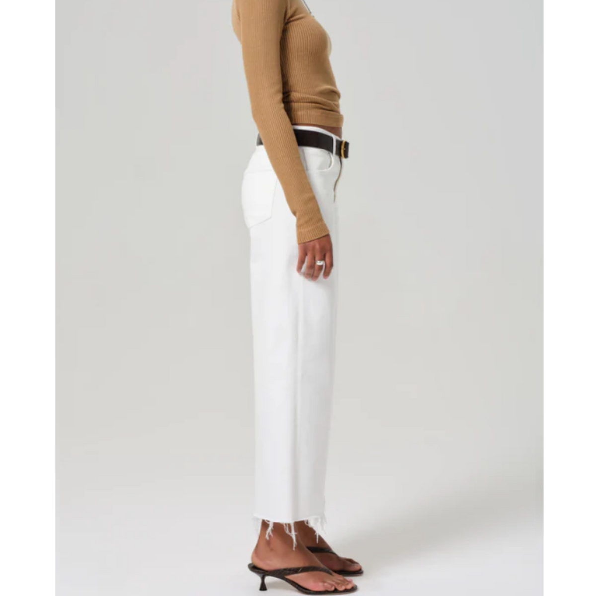 Lyra Wide Leg Crop- Soft White