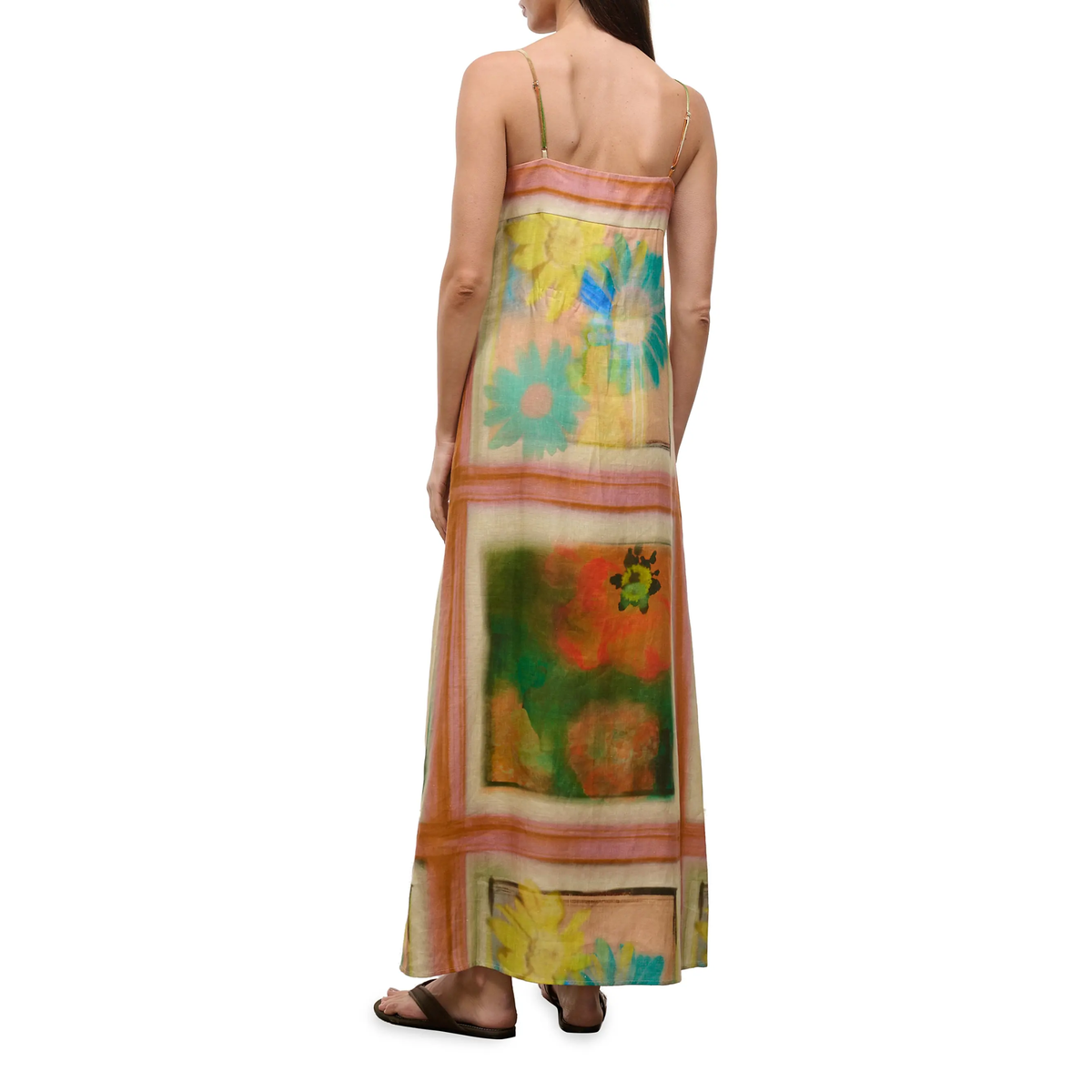 Laura Linen Dress - Superbloom Scarf