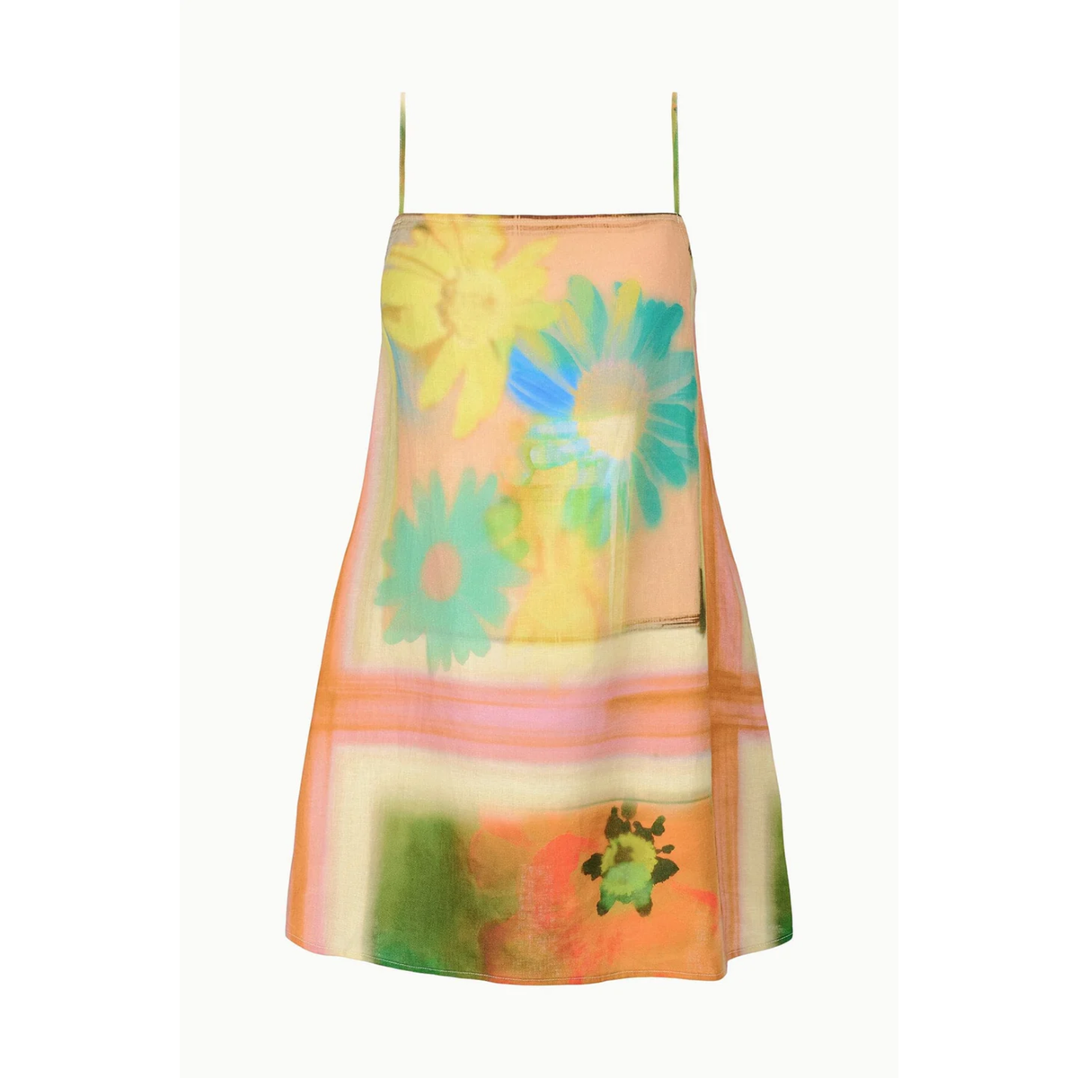 Laura Linen Mini Dress - Superbloom Scarf