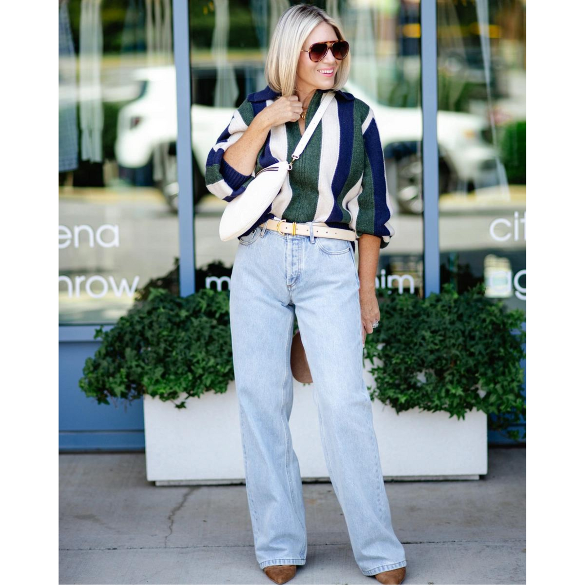 Navy Plaid Stripe Everyday in Vintage Blue