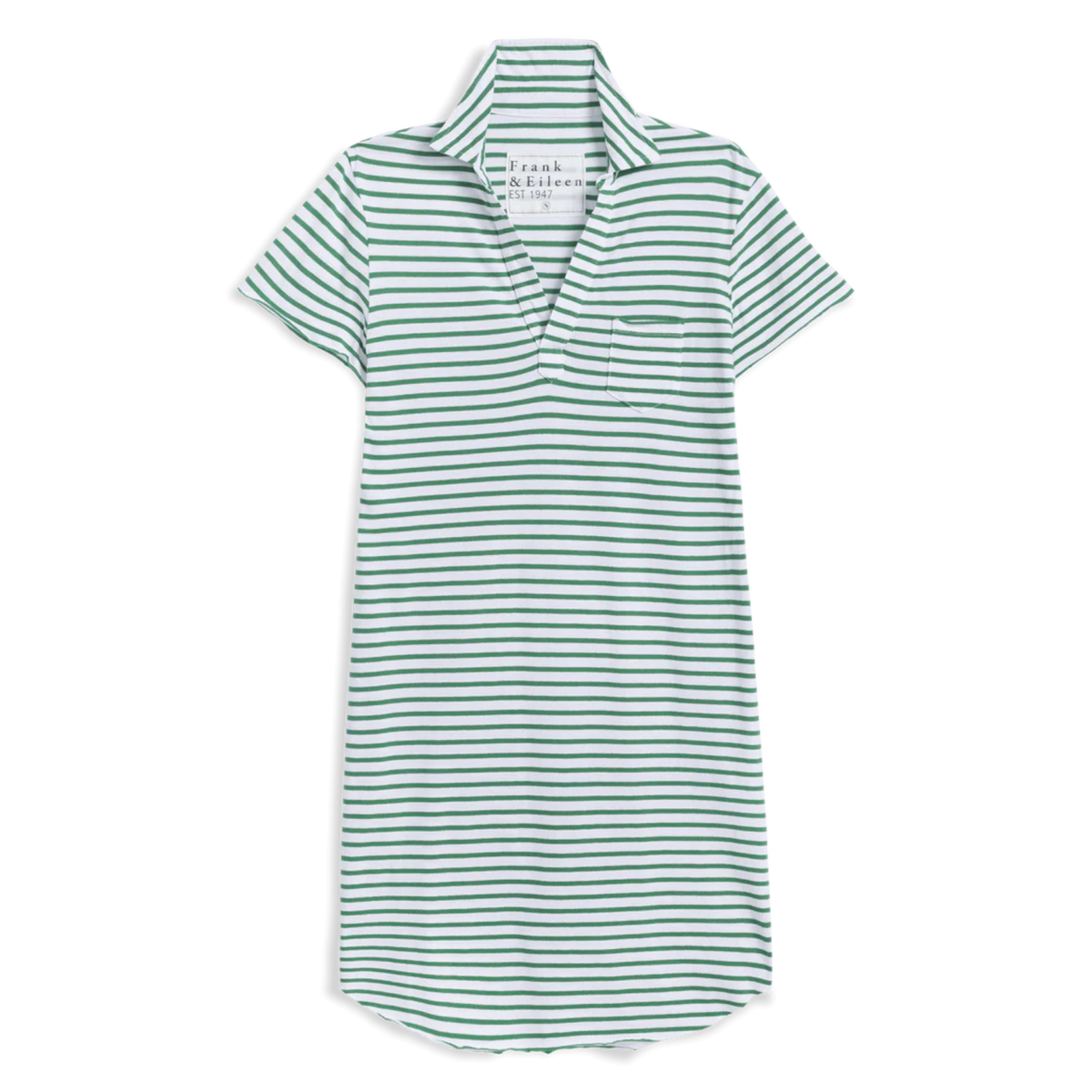 Lauren Polo Dress - Green and White Stripe