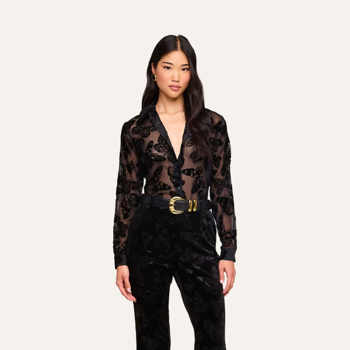Laurent Blouse - Black Butterfly