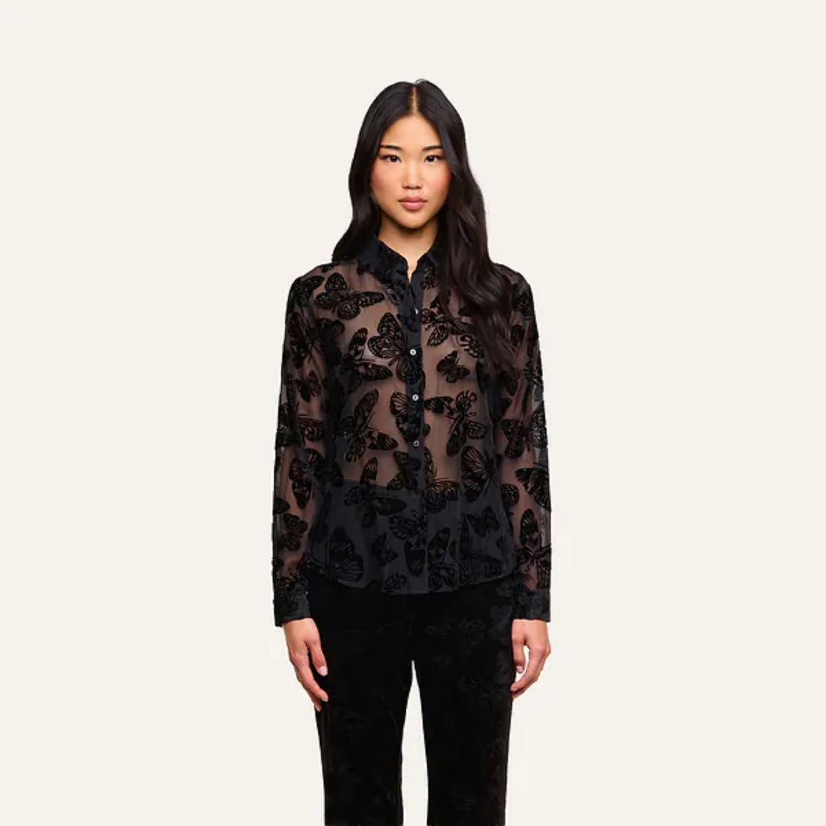 Laurent Blouse - Black Butterfly