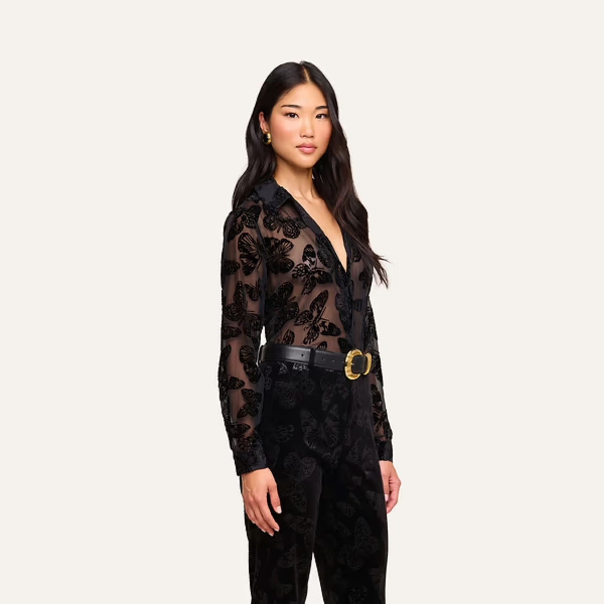 Laurent Blouse - Black Butterfly