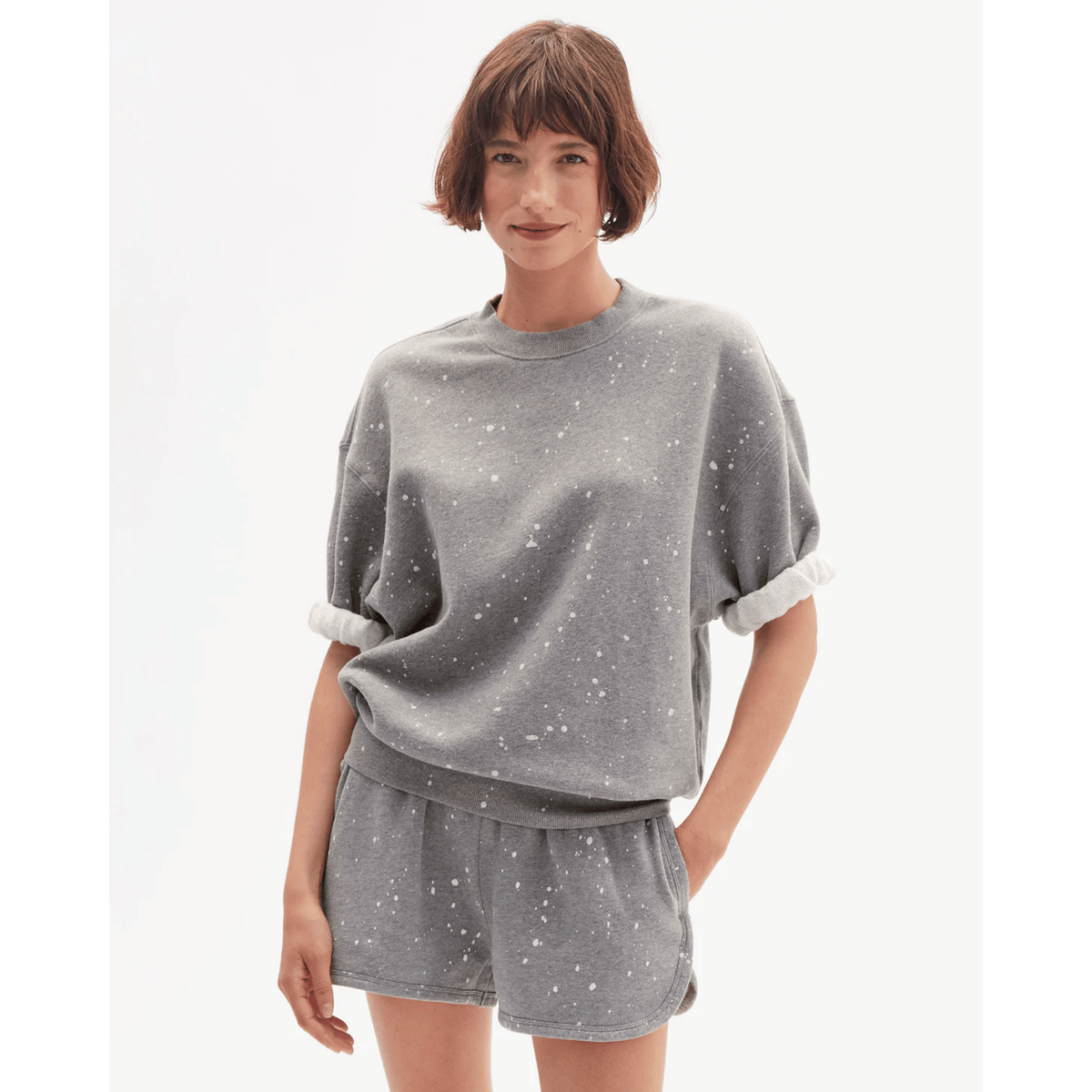 Le Jogging Short - Grey Melange Splatter