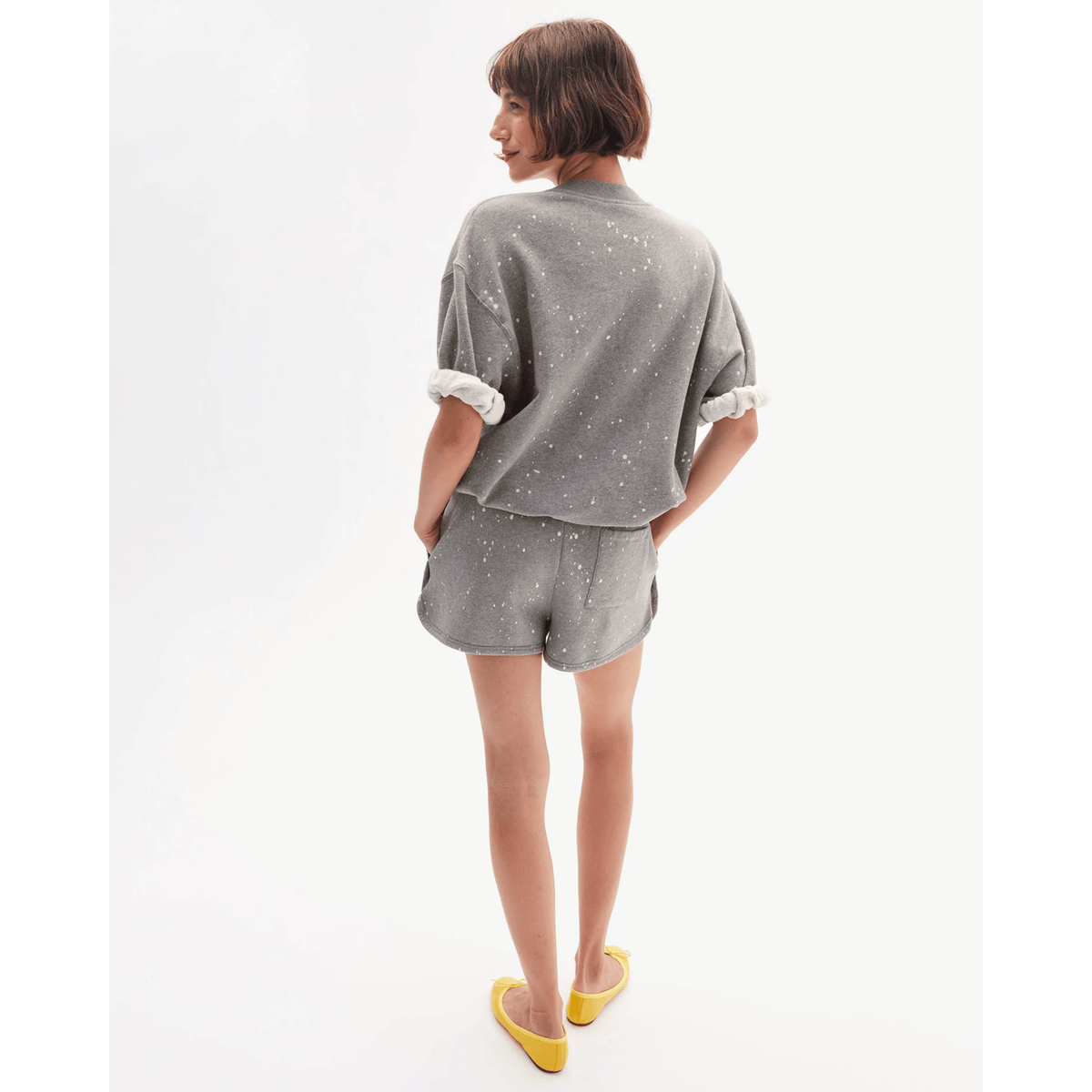 Le Jogging Short - Grey Melange Splatter