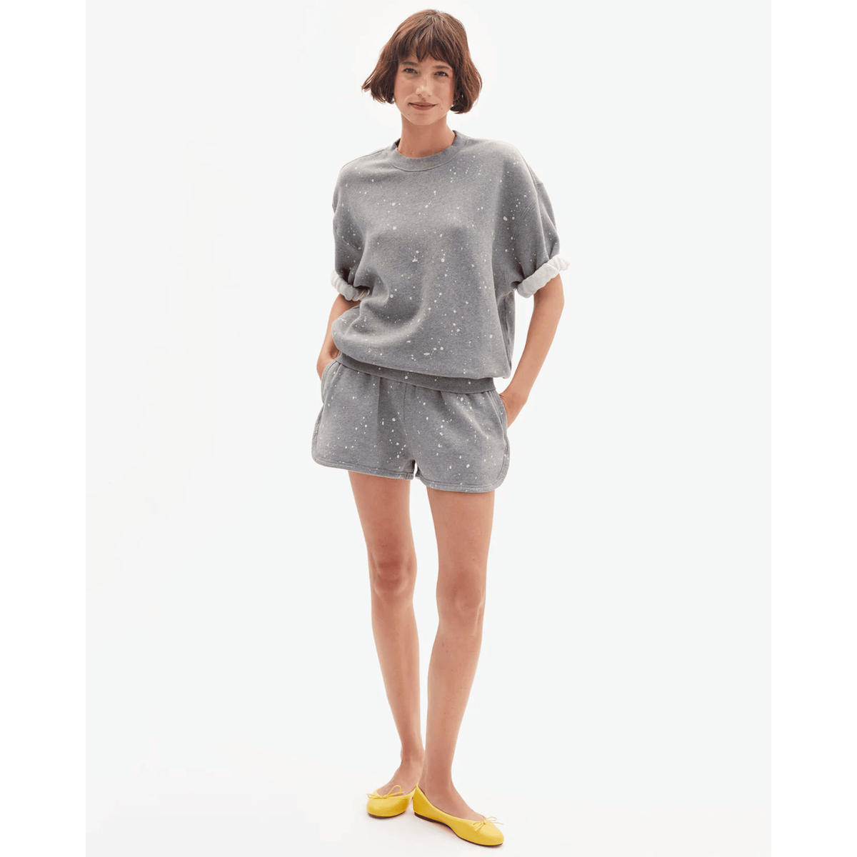 Le Jogging Short - Grey Melange Splatter