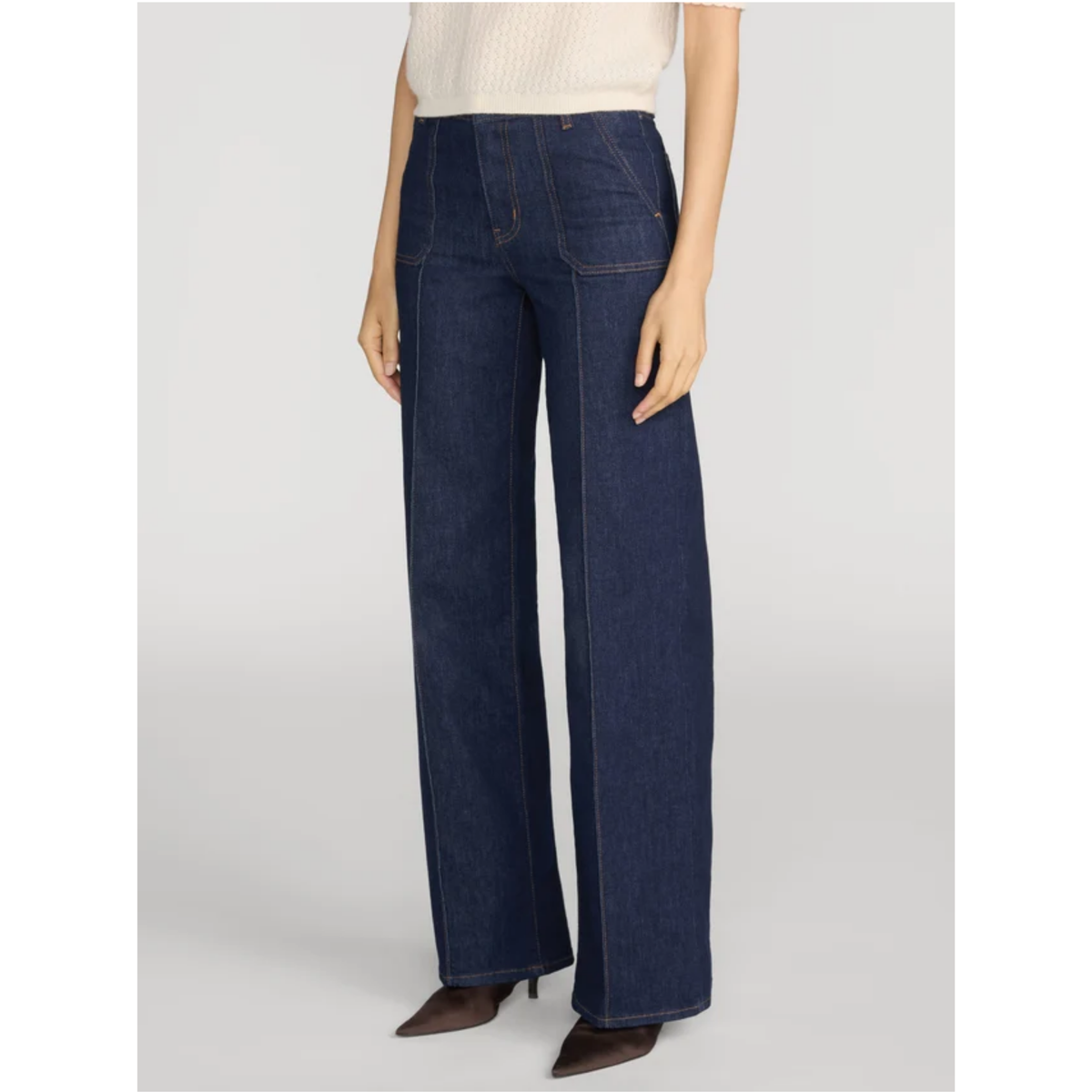 Le Slim Palazzo Pintuck Pocket - Rinse