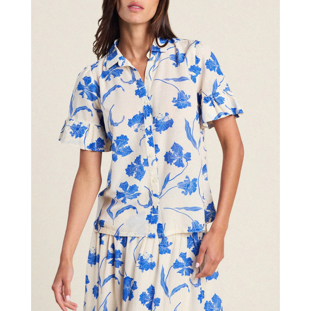 Lena Blouse - Blue Iris