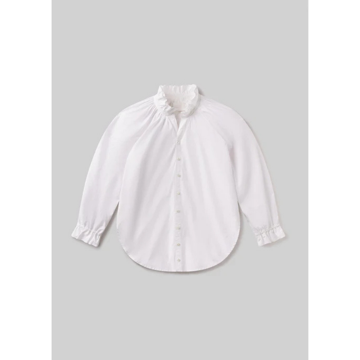 Loretta Ruffle Top - Optic White