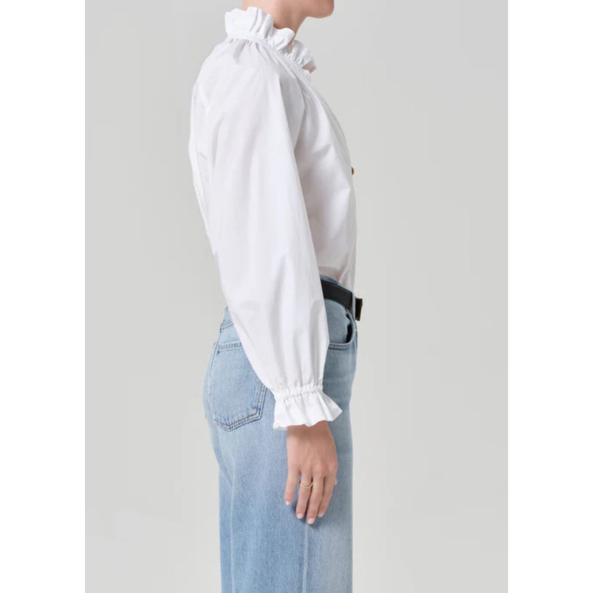 Loretta Ruffle Top - Optic White