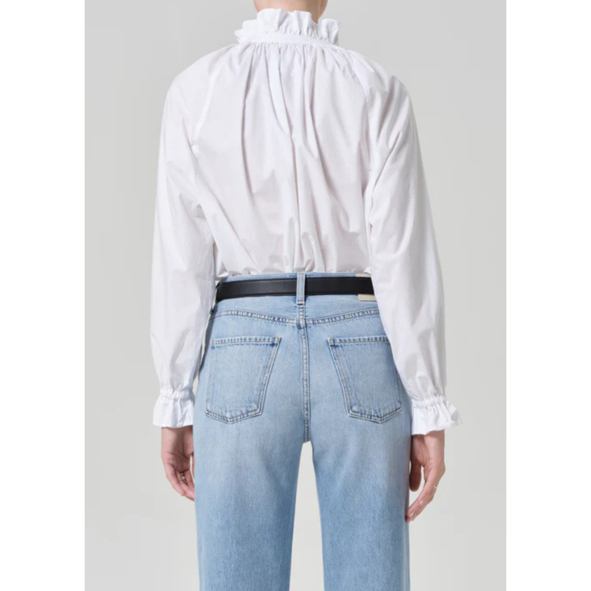 Loretta Ruffle Top - Optic White
