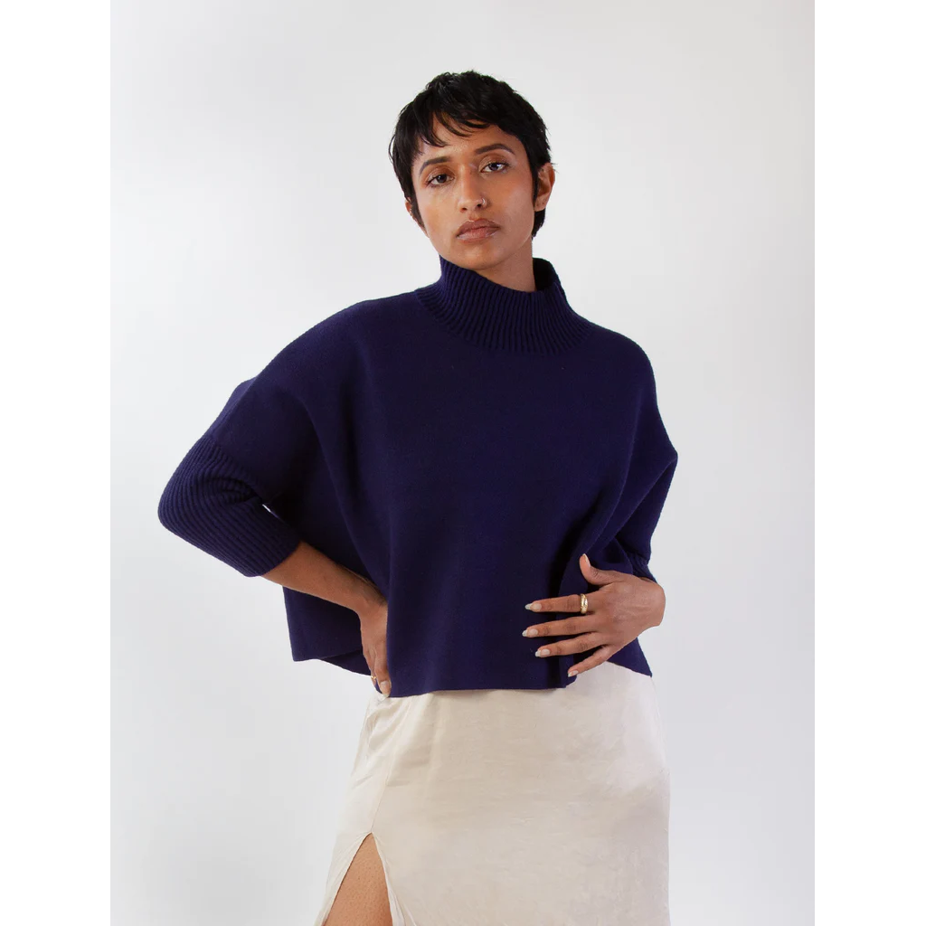 aja sweater in navy