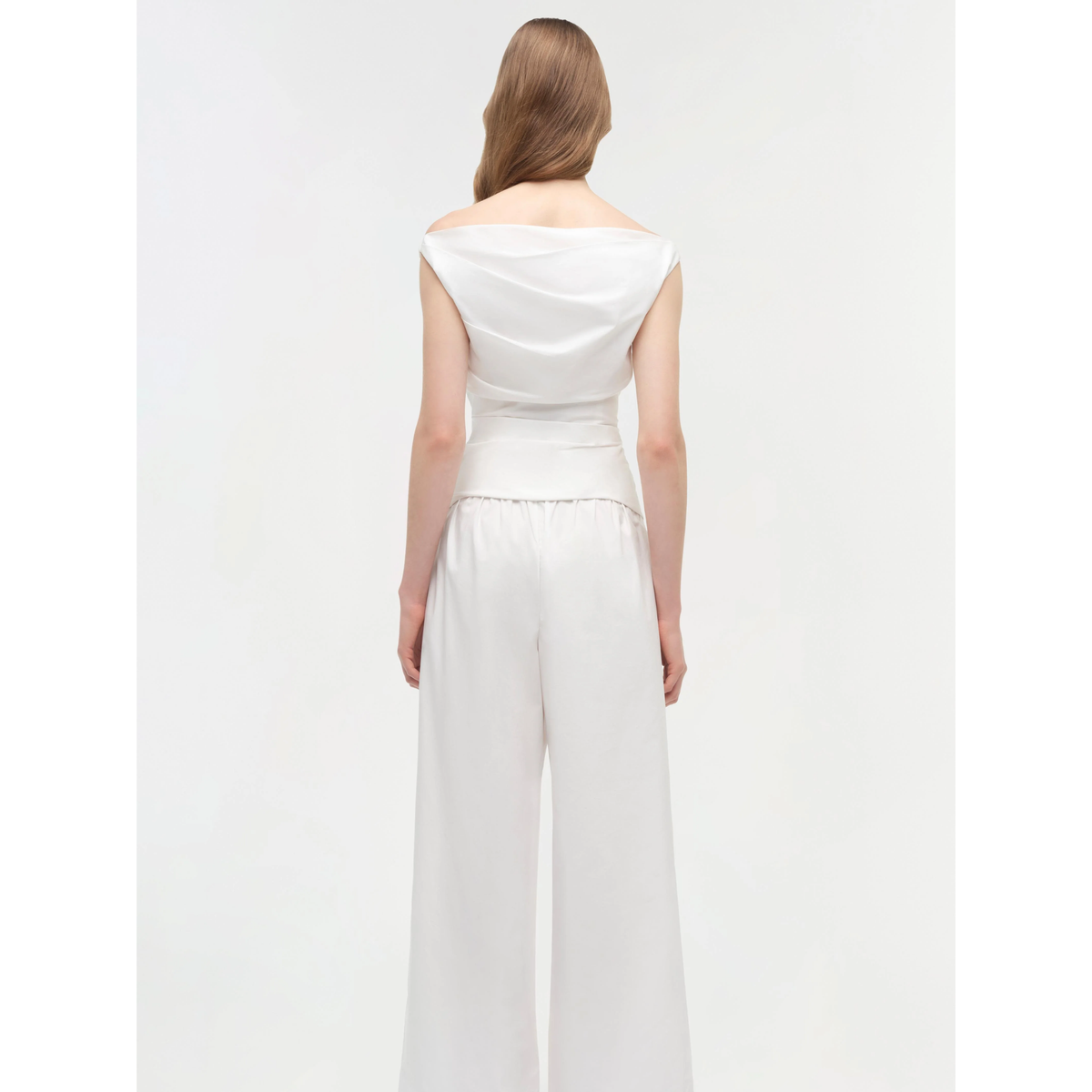 Maisel Draped Cotton Top - White