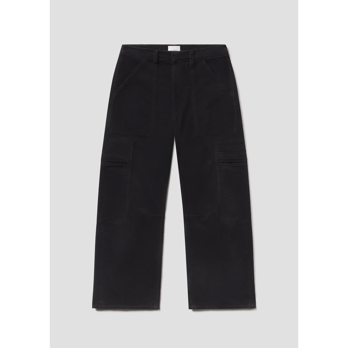 Marcelle Low Slung Cargo Corduroy - Charcoal