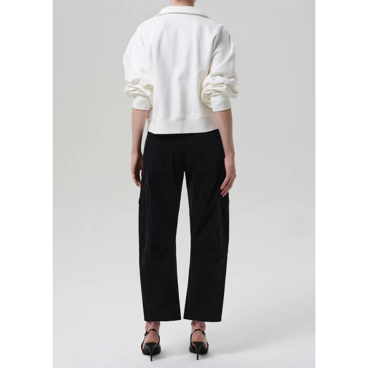 Marcelle Low Slung Cargo Corduroy - Charcoal
