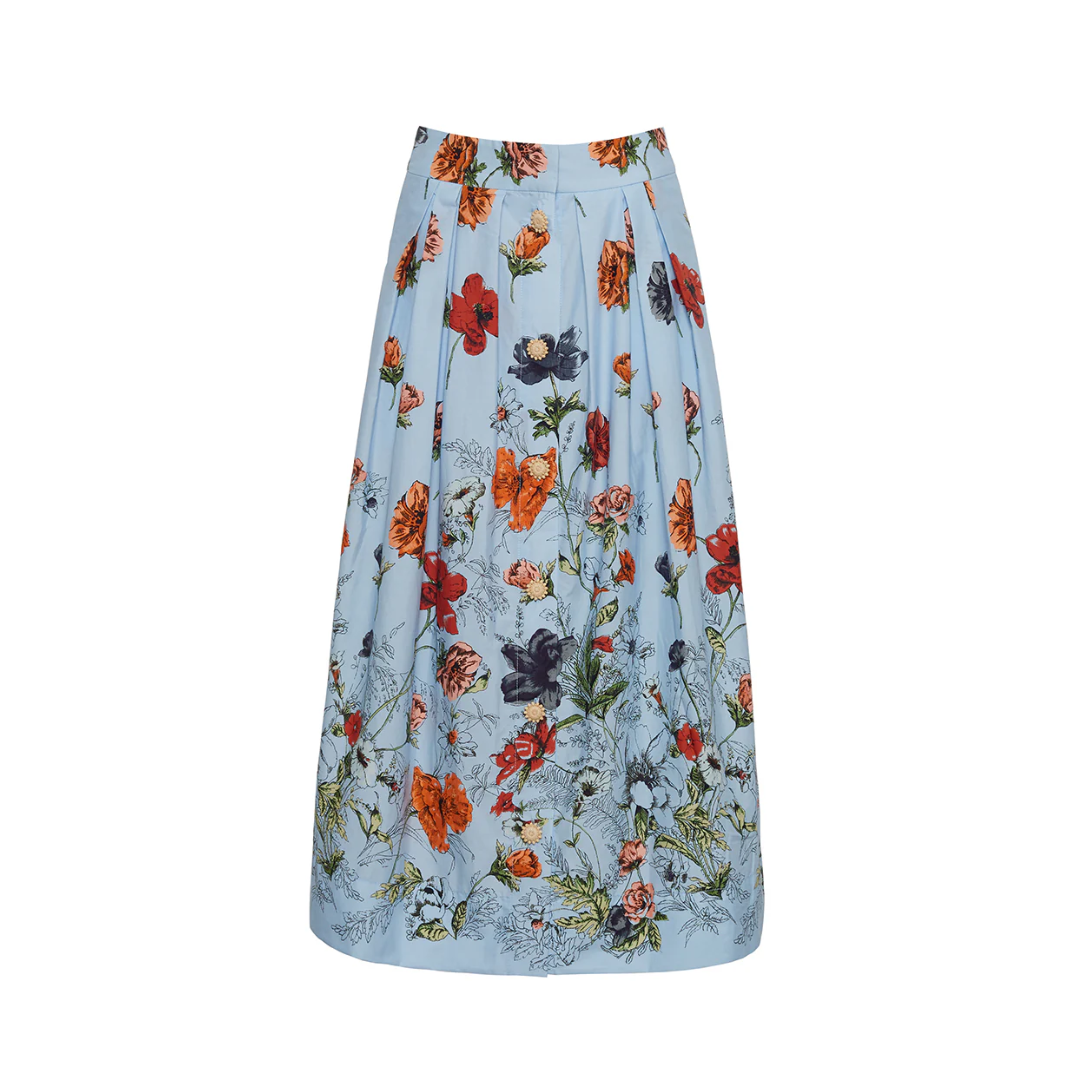 Marge Skirt - Botanica Blue