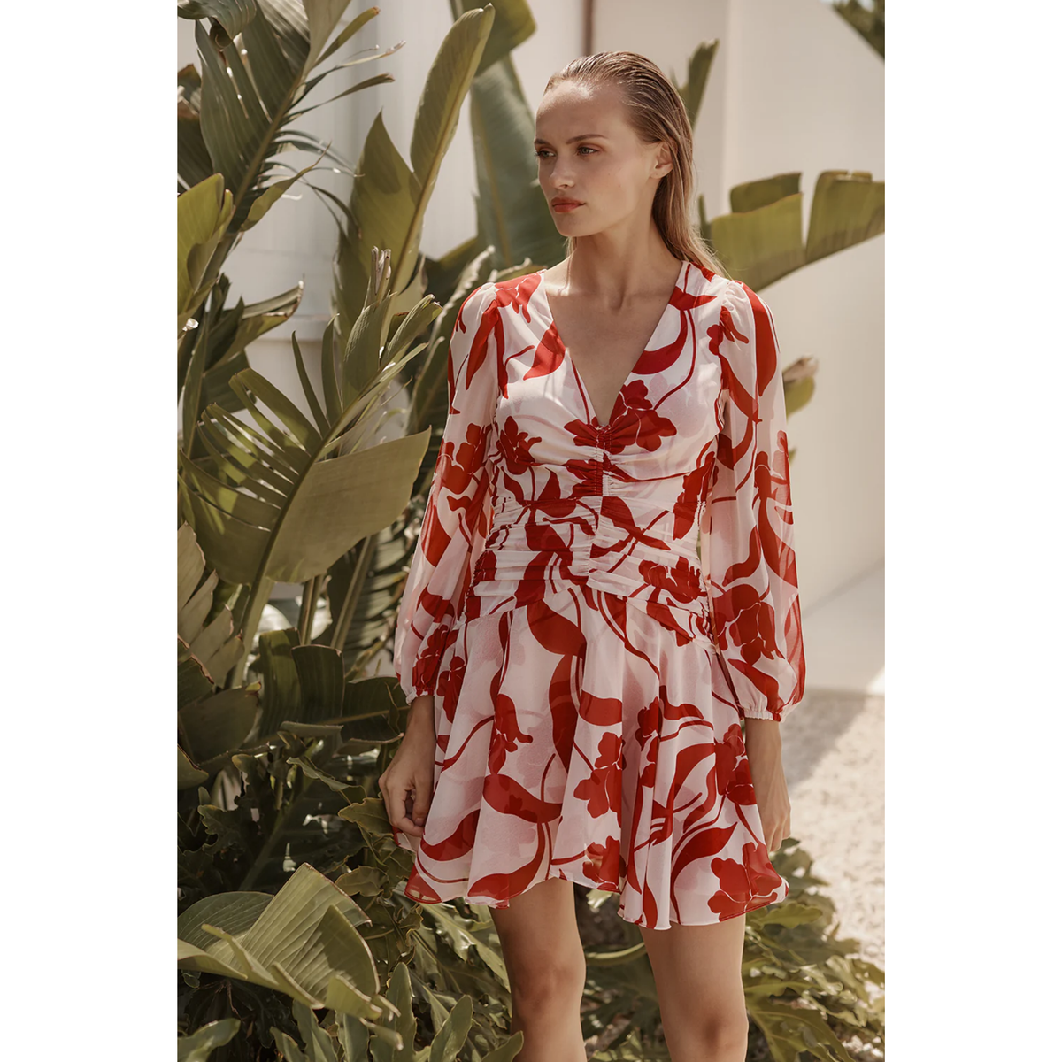 Megan Dress - Cherry Flora