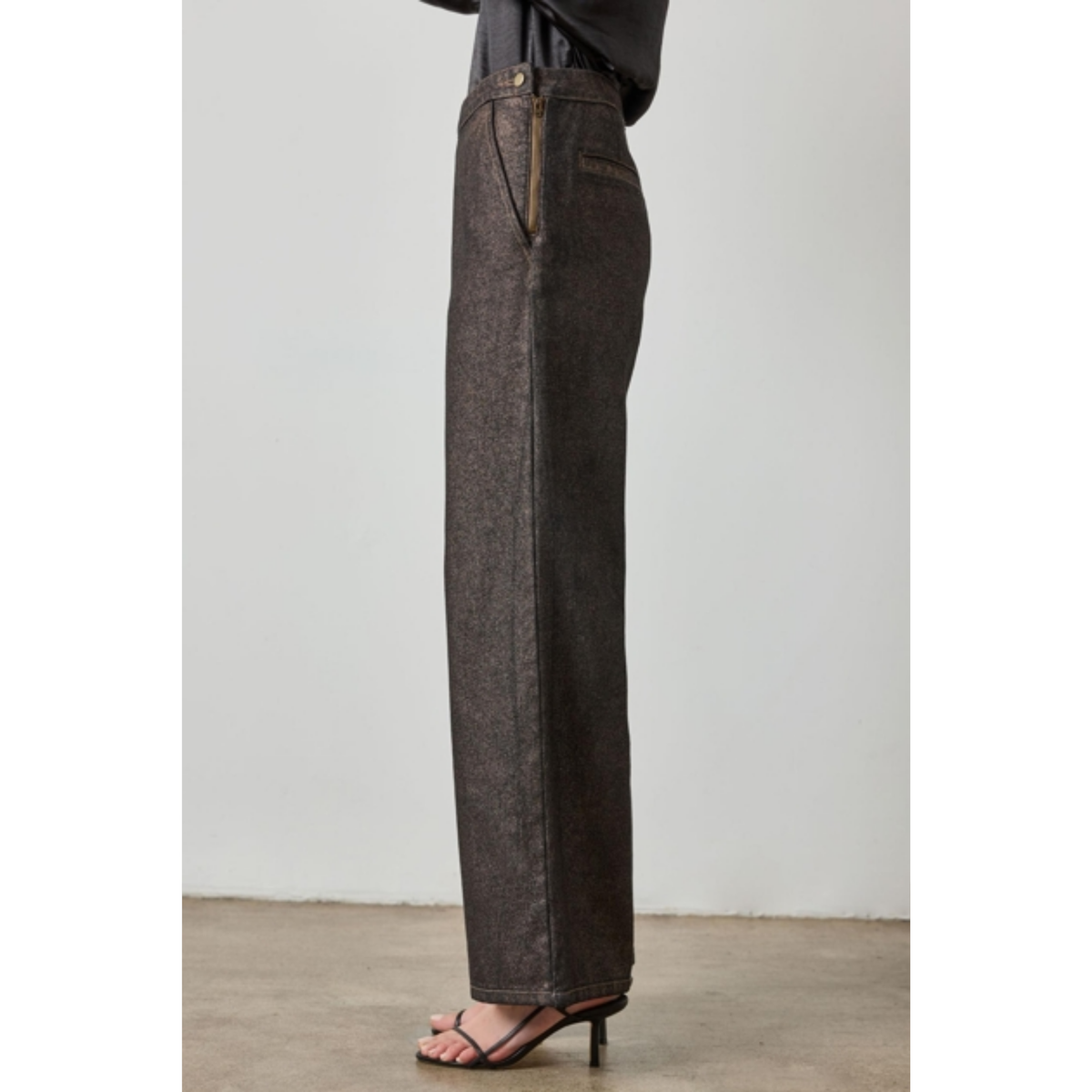 Metallic Pant - Copper Denim