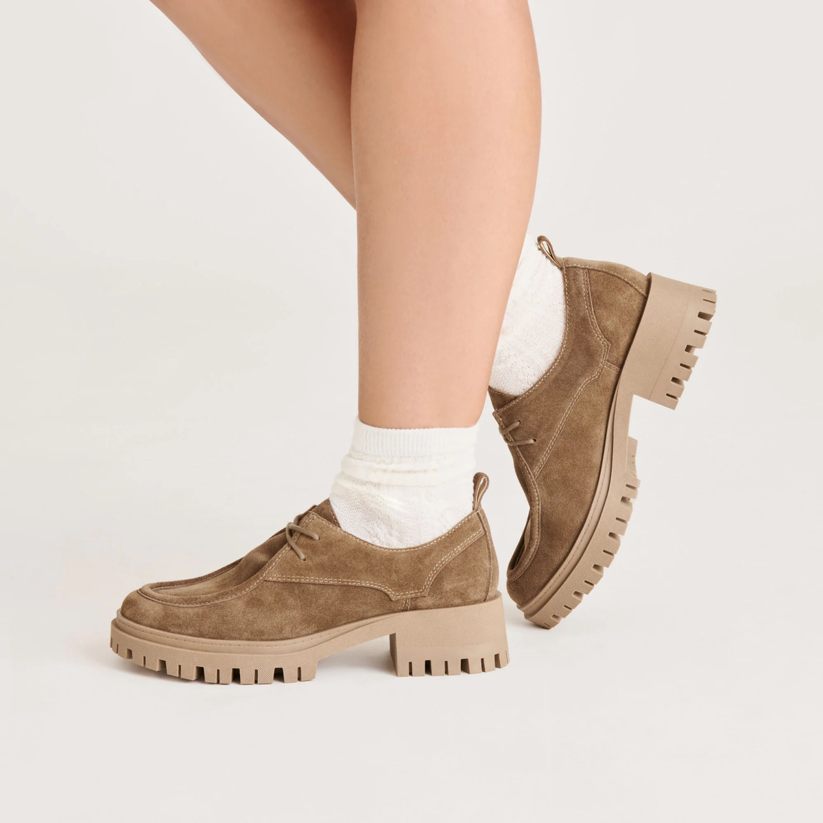 Milza Loafers - Olive Suede