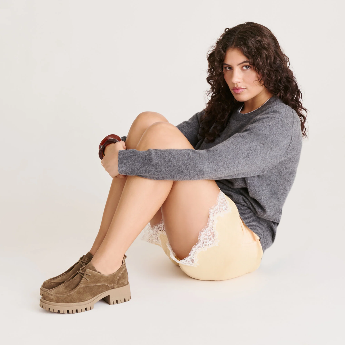 Milza Loafers - Olive Suede