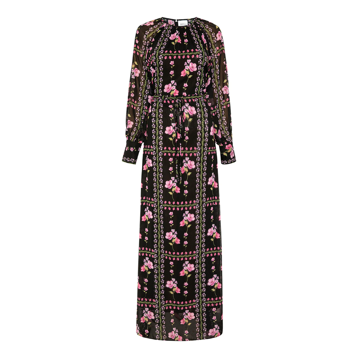 Moira Dress - Midnight Lattice Chiffon