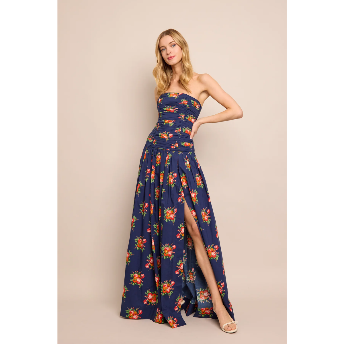 Montreal Maxi Dress - Gemma Scarf Navy