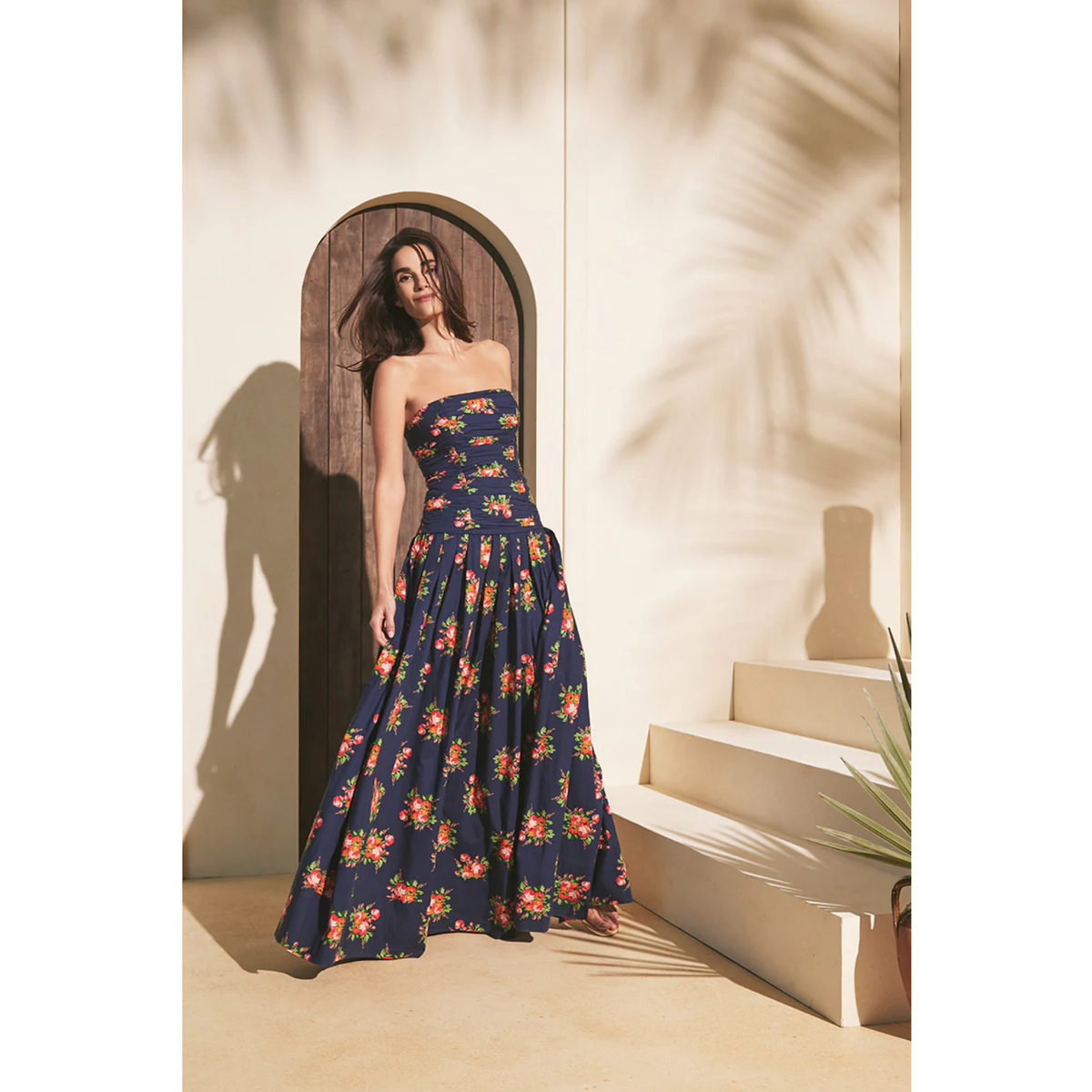 Montreal Maxi Dress - Gemma Scarf Navy