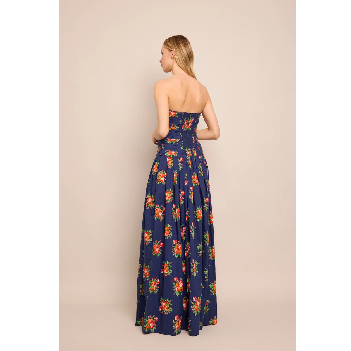 Montreal Maxi Dress - Gemma Scarf Navy