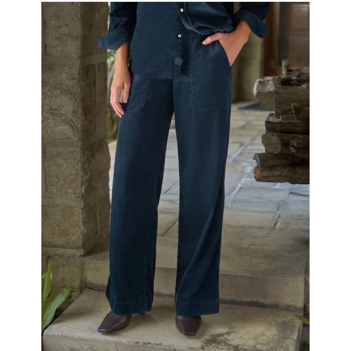 Madeline Patch Pocket Pull-On Pant - Classic Navy