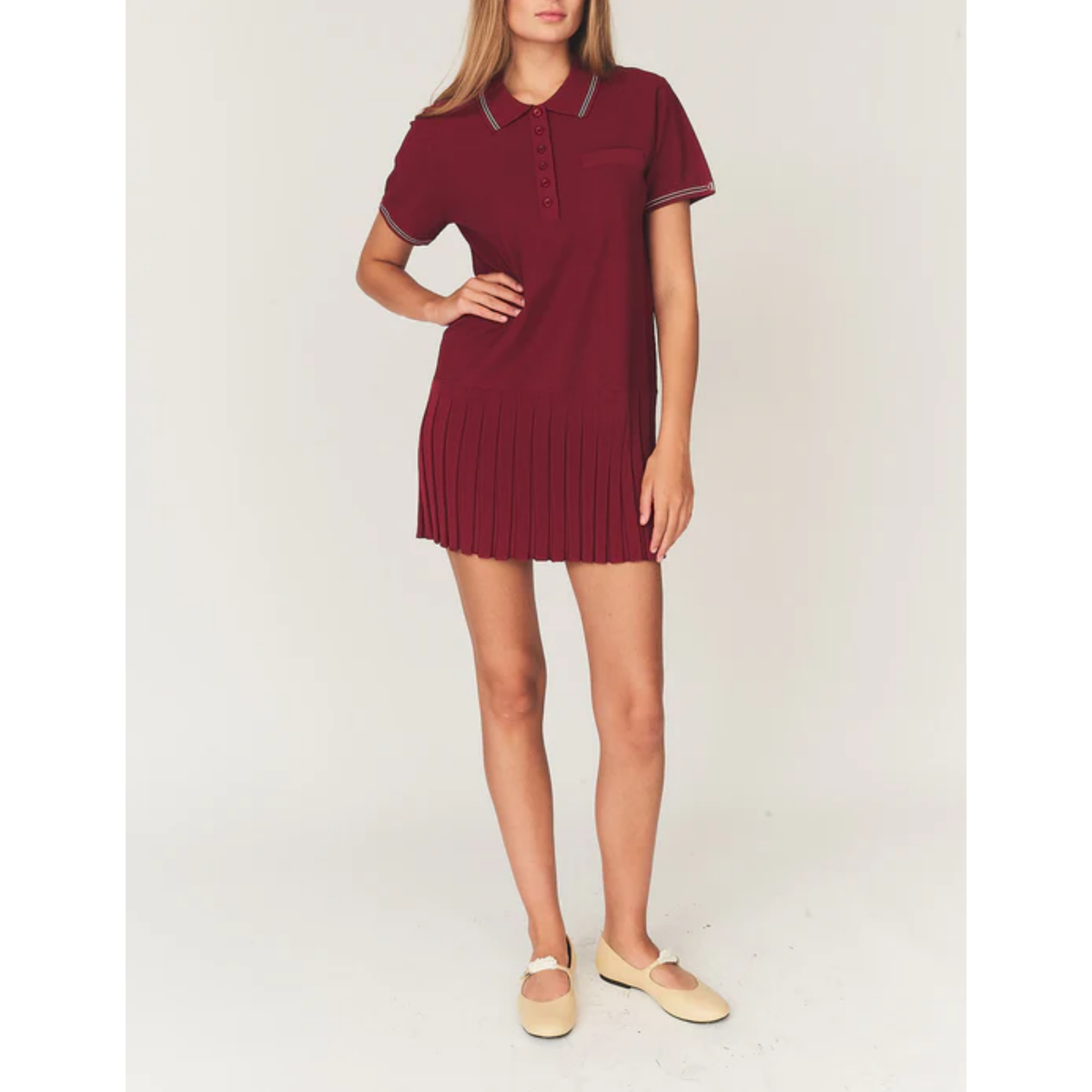 Madison Tennis Dress - Vino