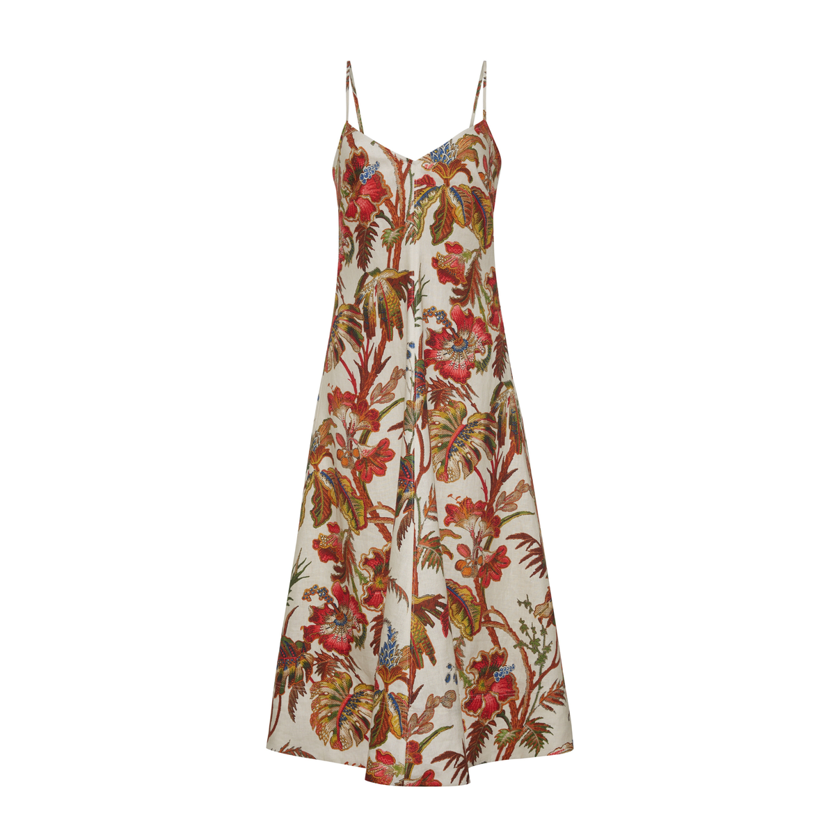 Mae Midi Dress - Fauna Floral Ivory