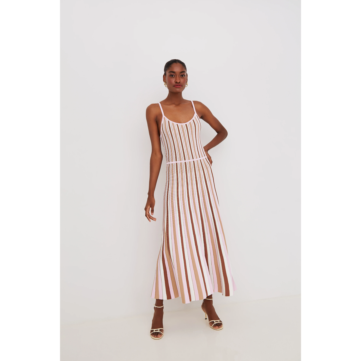 Margie Dress - Blush Stripe