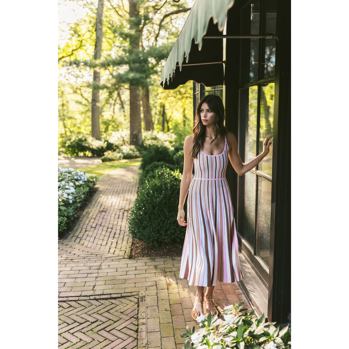 Margie Dress - Blush Stripe