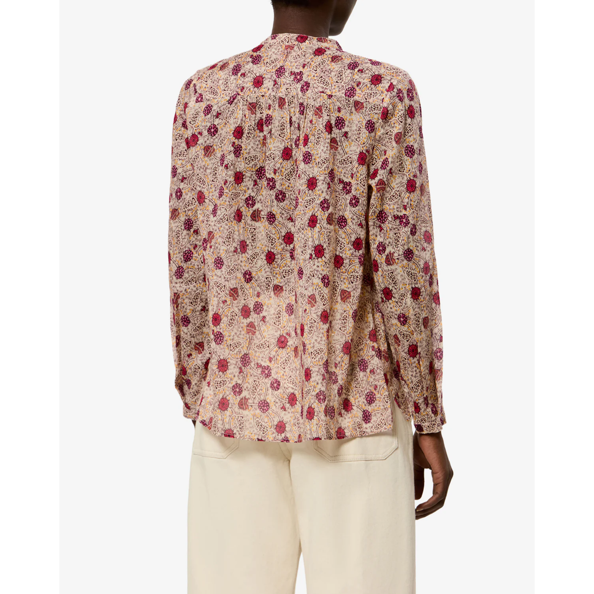 Maria Top - Ecru/Raspberry
