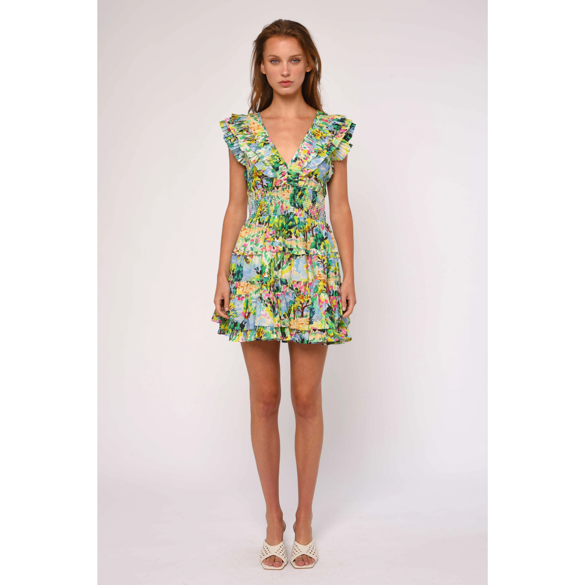 Maribel Dress - Giverny Garden Print