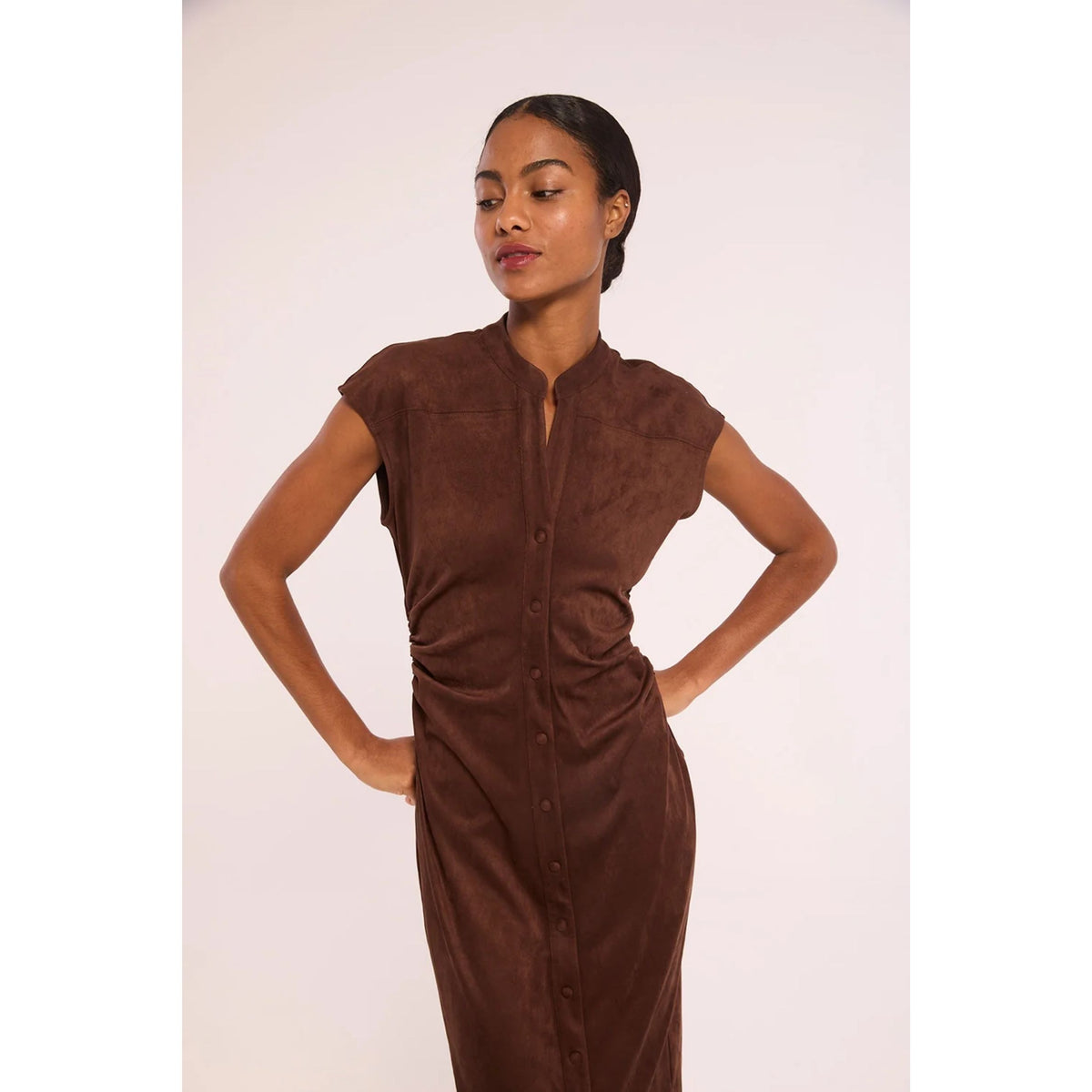 Maud Dress - Faux Suede