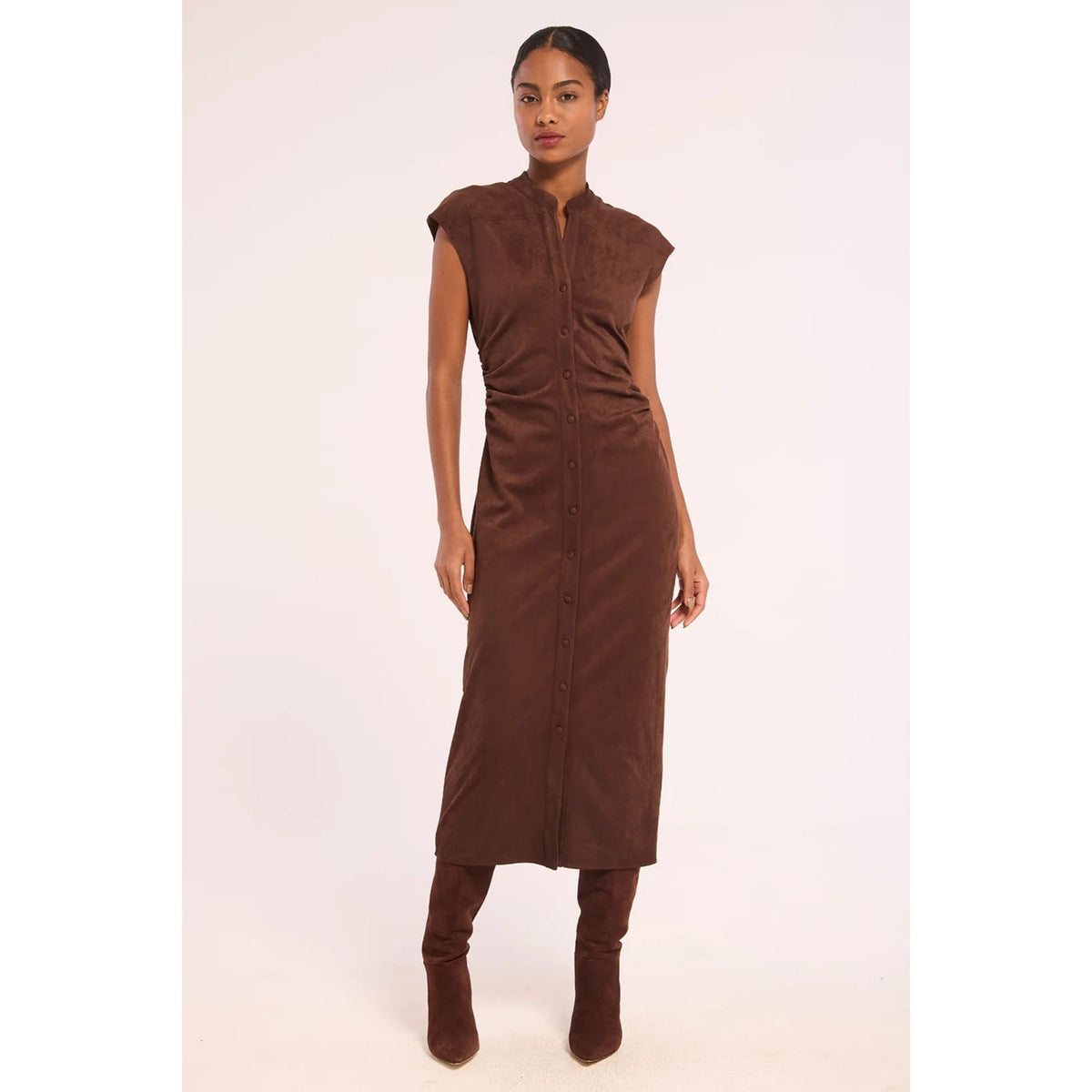 Maud Dress - Faux Suede