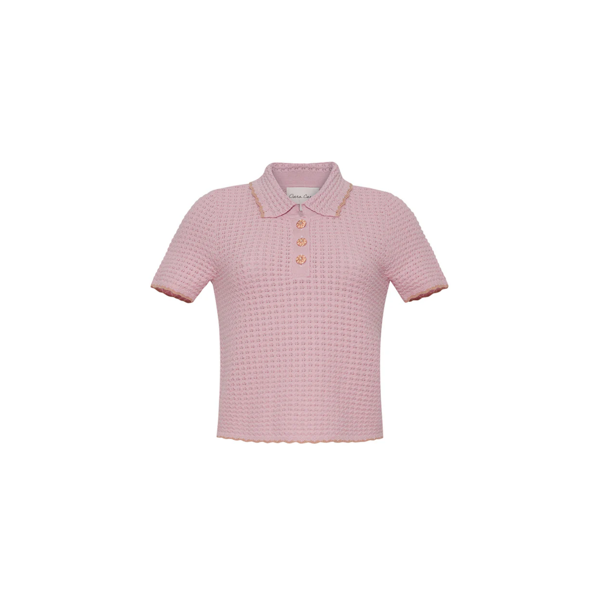 Melody Polo - Light Pink With Taupe Tipping
