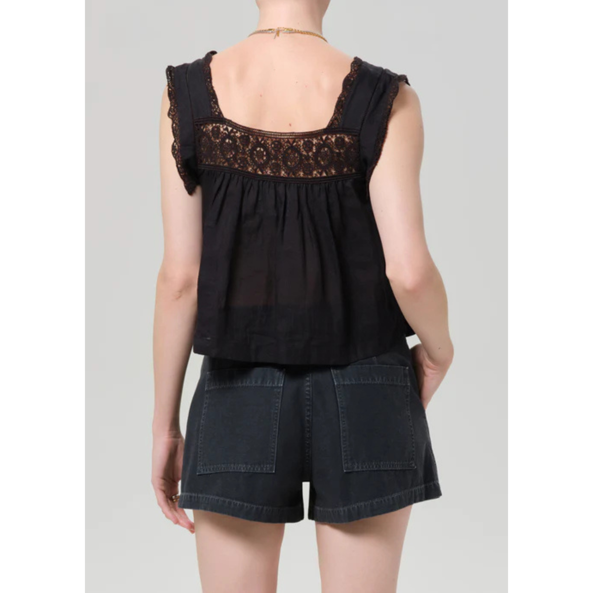 Mia Embroidered Top - Black