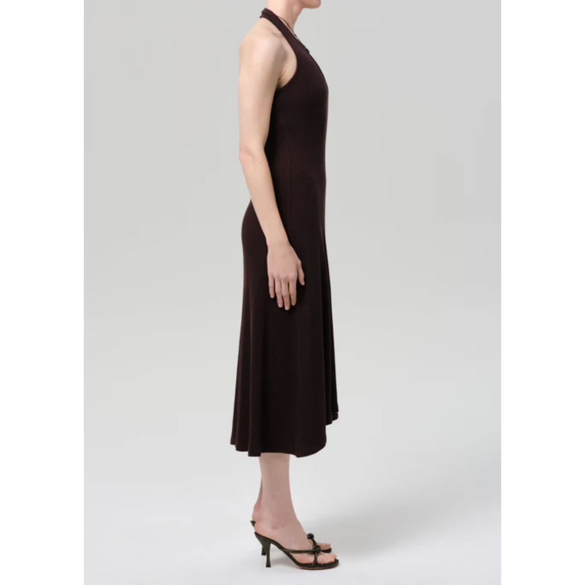 Mila Halter Dress - Chocolate