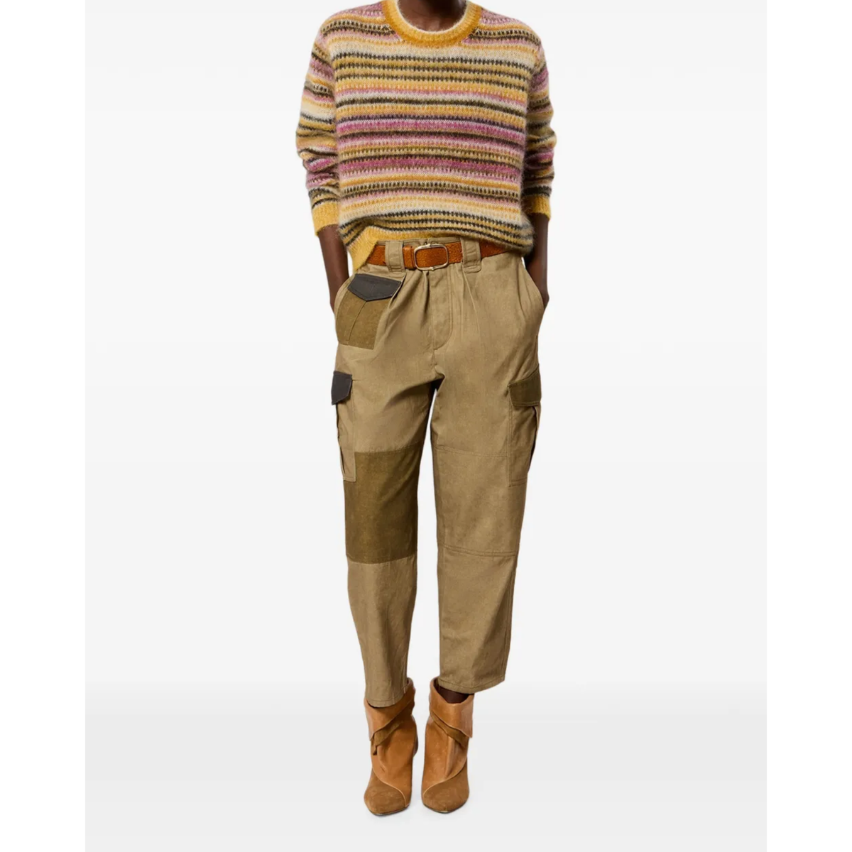 Morine Striped Brushed-Knit Jumper