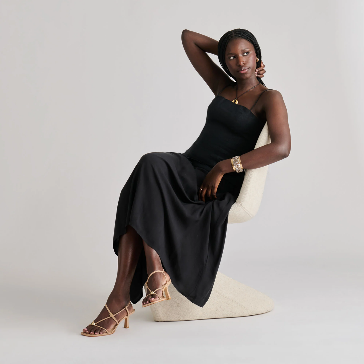 Mylee Heels - Light Tan Leather