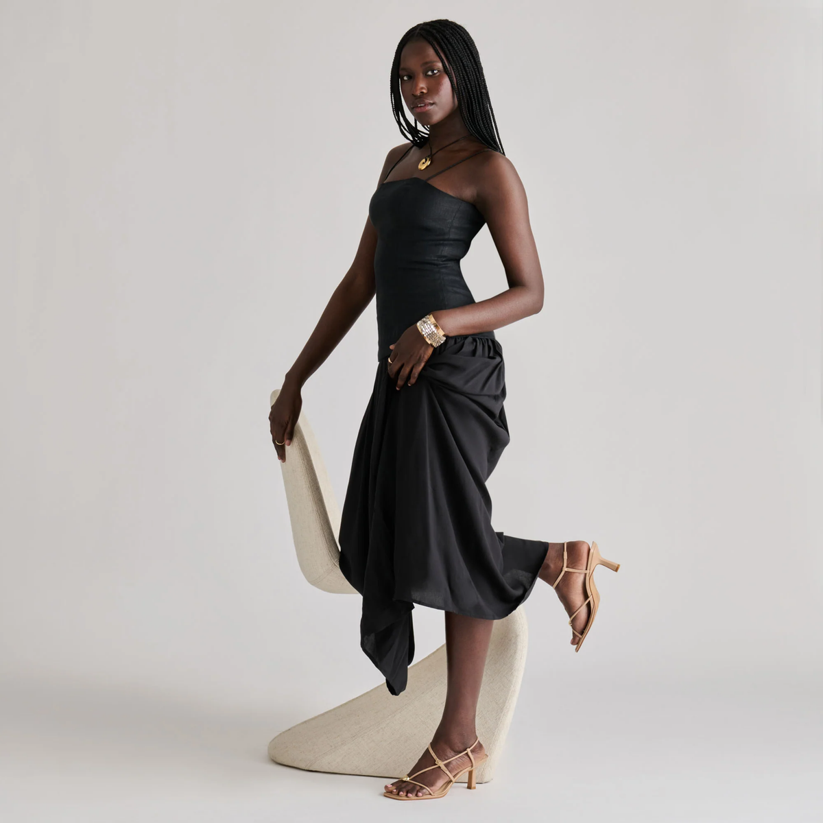 Mylee Heels - Light Tan Leather